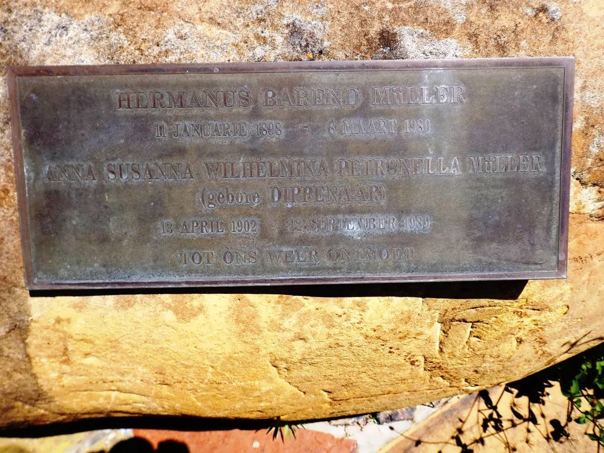 MÜLLER Hermanus Barend 1898-1980 &amp; Anna Susanna Wilhelmina Petronella DIPPENAAR 1902-1989