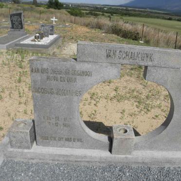 SCHALKWYK Jacobus Johannes, van 1922-1988