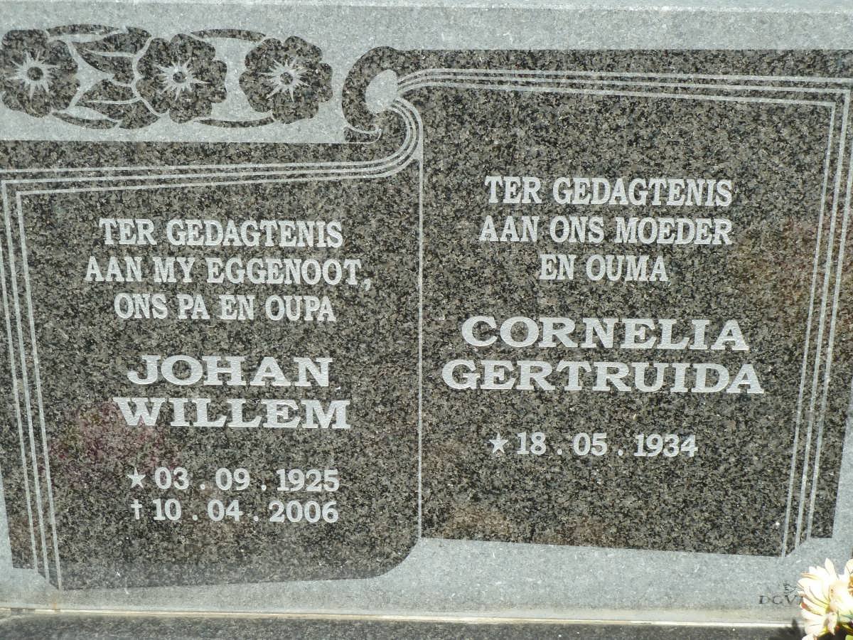? Johan Willem 1925-2006 &amp; Cornelia Gertruida 1934-