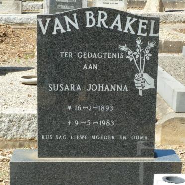 BRAKEL Susara Johanna, van 1893-1983