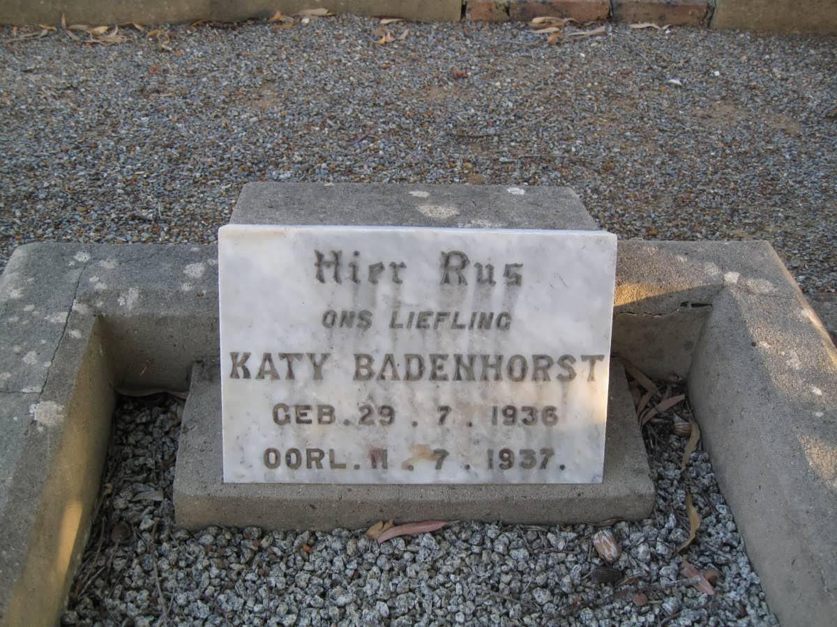 BADENHORST Katy 1936-1937