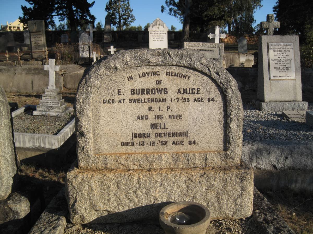 BURROWS E. -1953 &amp; Nell DEVENISH  -1957