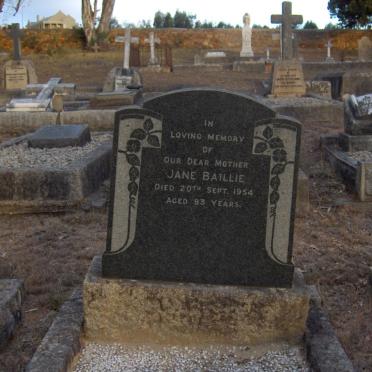 BAILLIE Jane  -1954