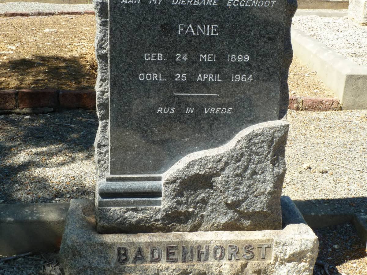 BADENHORST Fanie 1899-1964