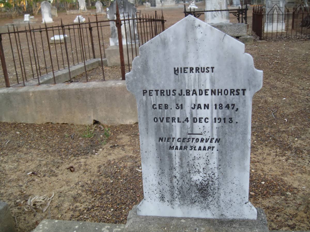 BADENHORST Petrus J. 1847-1913