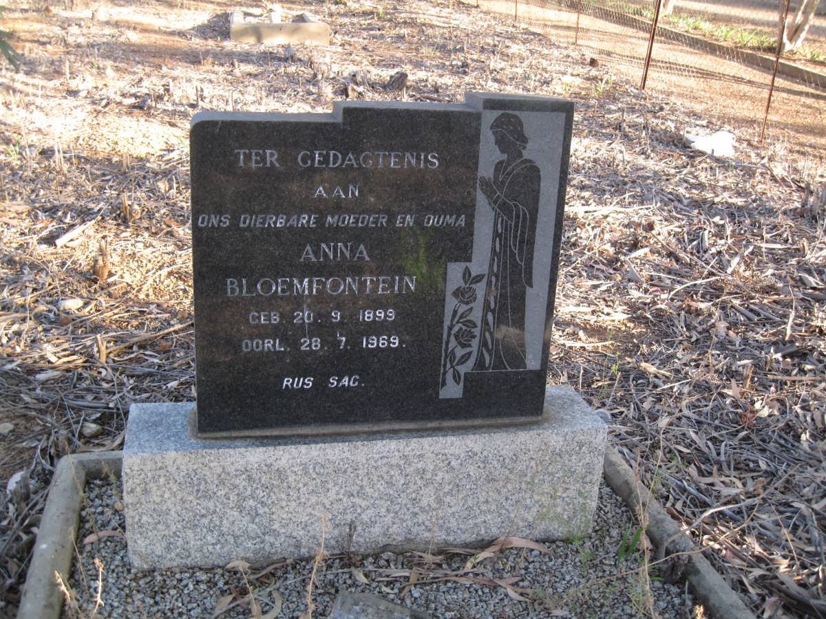 BLOEMFONTEIN Anna 1899-1969