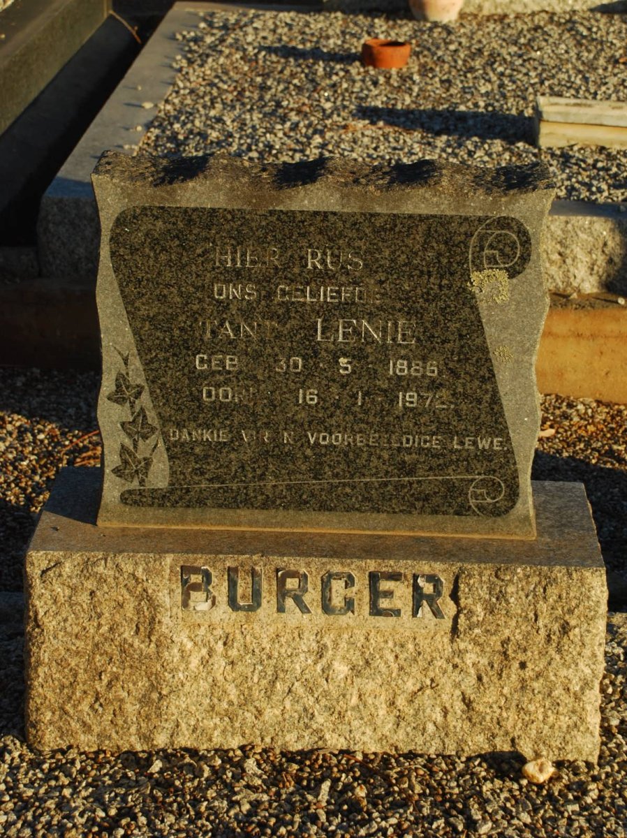 BURGER Lenie 1886-1972