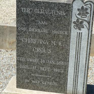 CROUS Christina M.E. 1885-1963