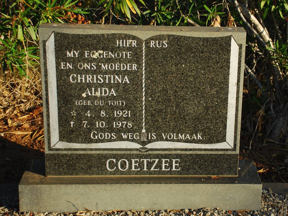 COETZEE Christina Alida 1921-1978