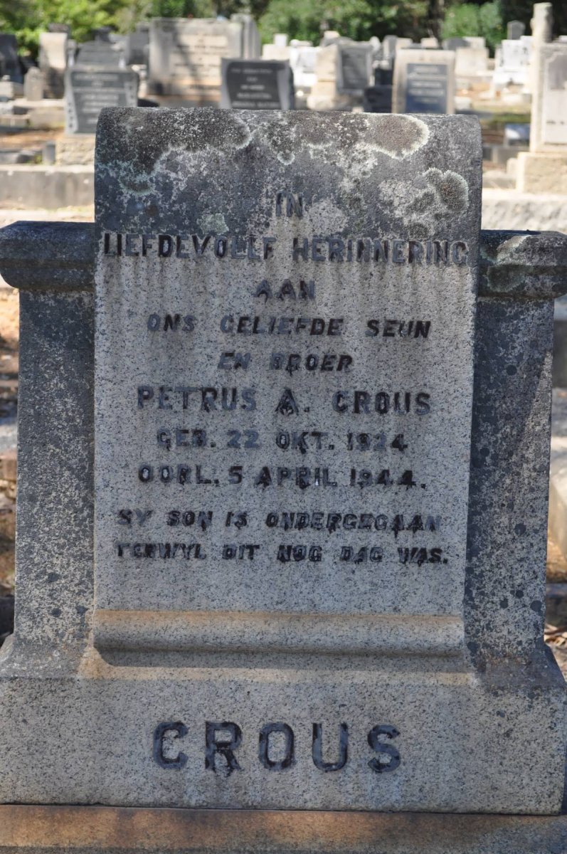 CROUS Petrus A. 1924-1944