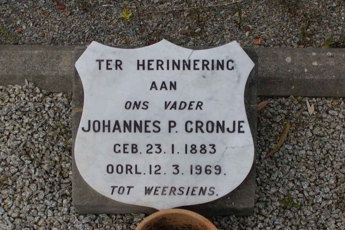 CRONJE Johannes P. 1883-1969