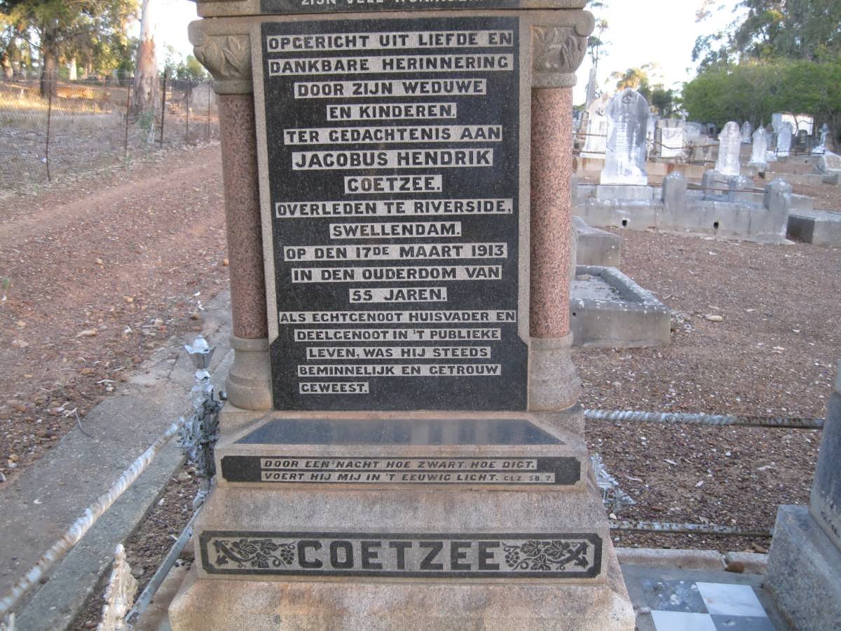 COETZEE Jacobus Hendrik -1913