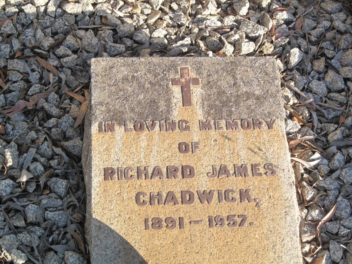 CHADWICK Richard James 1891-1957