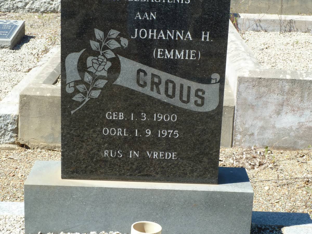 CROUS Johanna H. 1900-1975