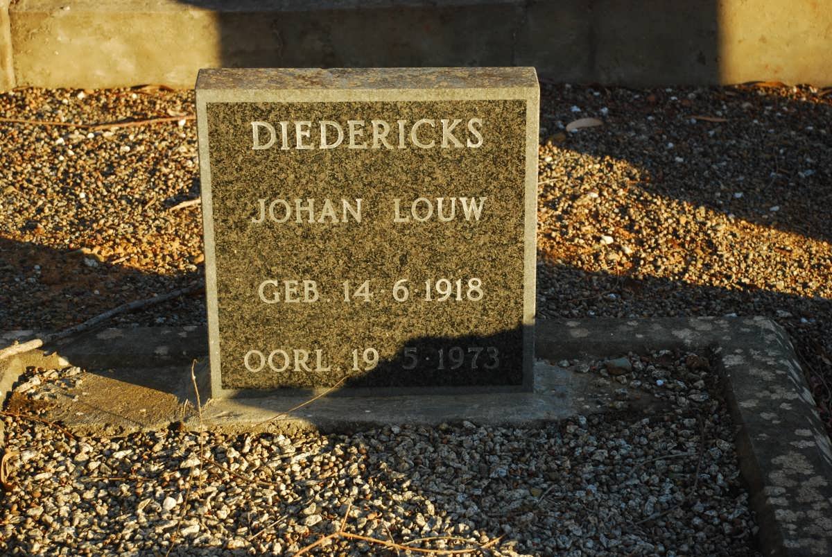 DIEDERICKS Johan Louw 1918-1973