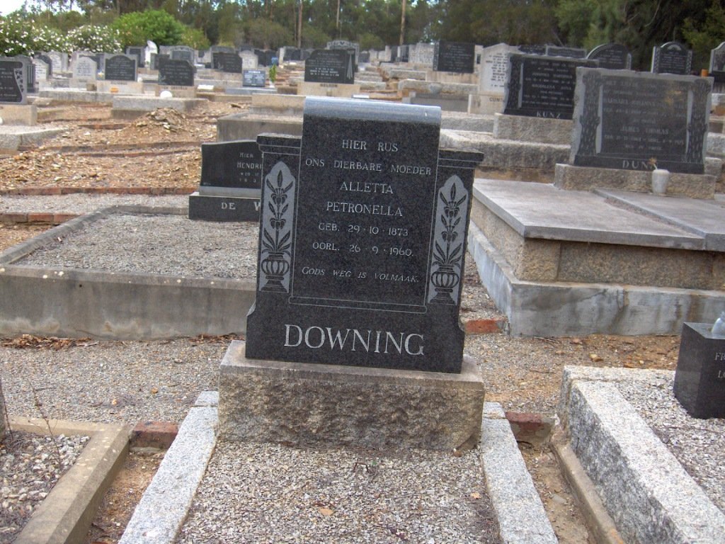 DOWNING Alletta Petronella 1873-1960