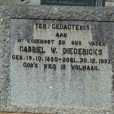 DIEDERICKS Gabriel W. 1880-1957
