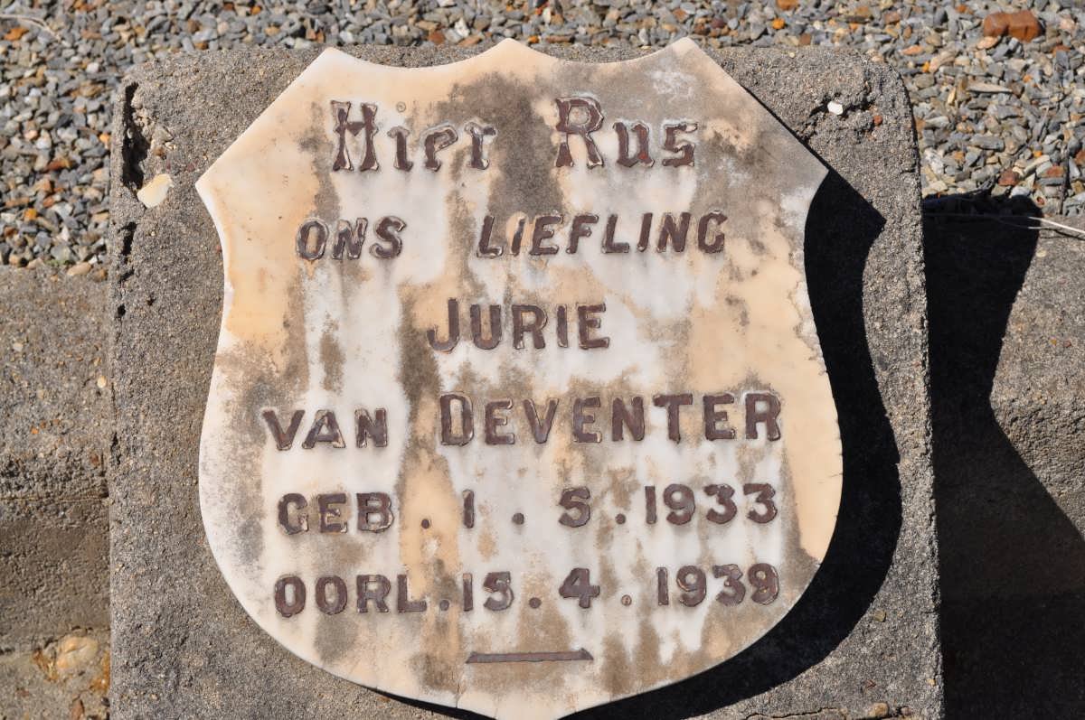 DEVENTER Jurie, van 1933-1939