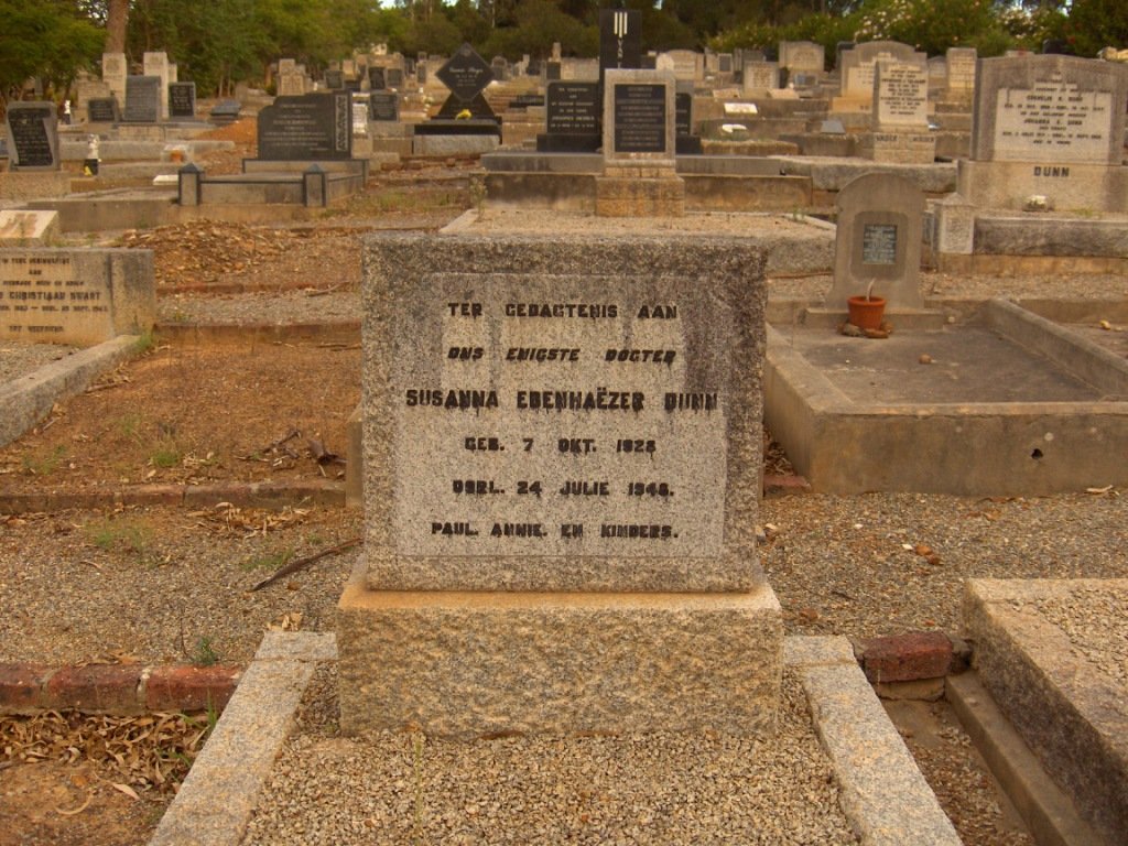 DUNN Susanna Ebenhaëzer 1928-1948