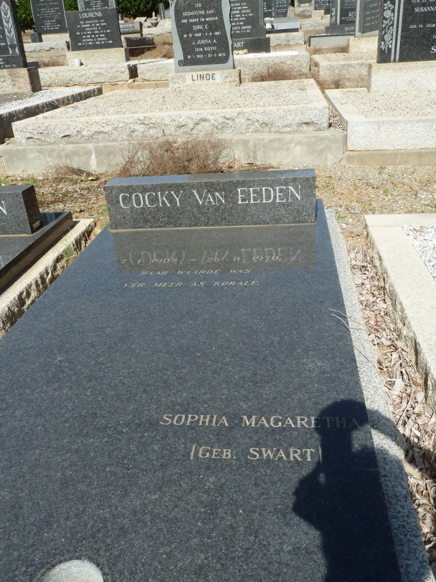 EEDEN Sophia Magaretha, van nee SWART 1905-1970