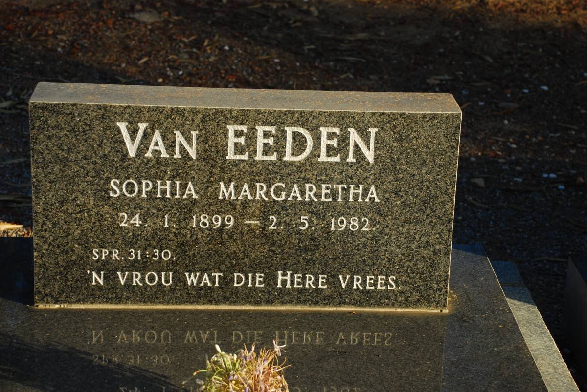 EEDEN Sophia Margaretha, van 1899-1982