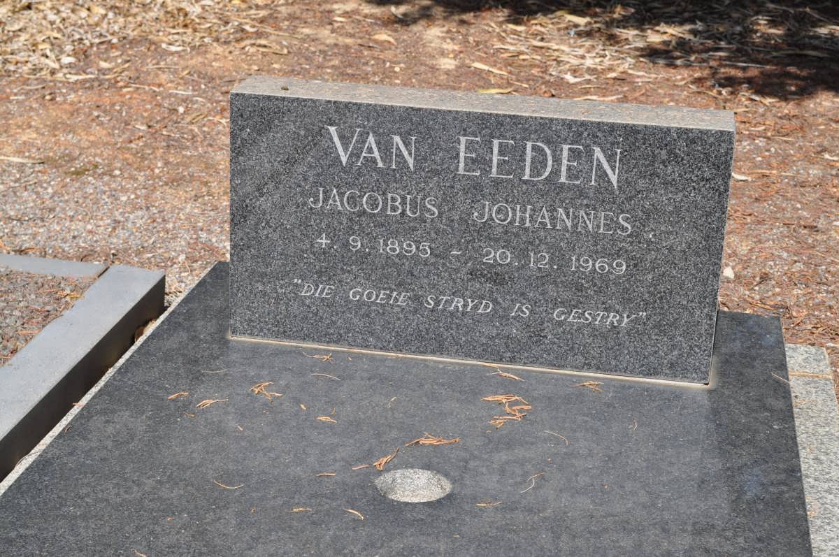EEDEN Jacobus Johannes, van 1895-1969