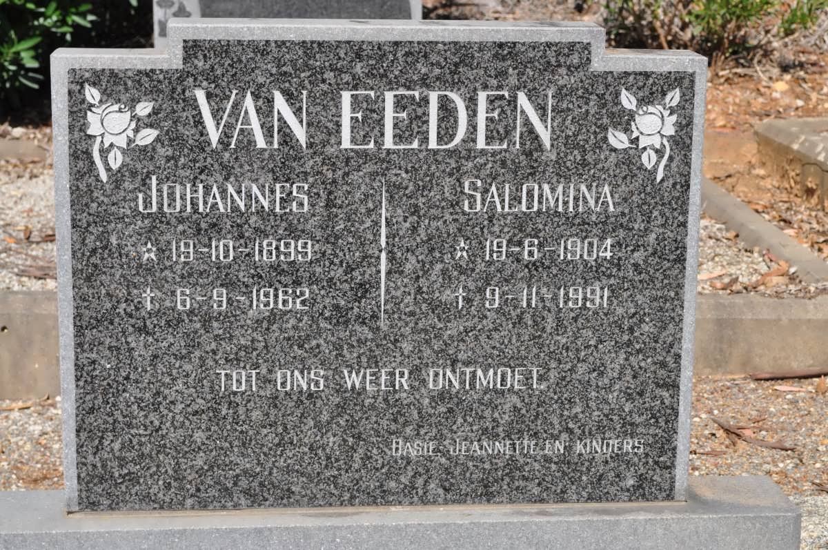 EEDEN Johannes, van 1899-1962 &amp; Salomina 1904-1991