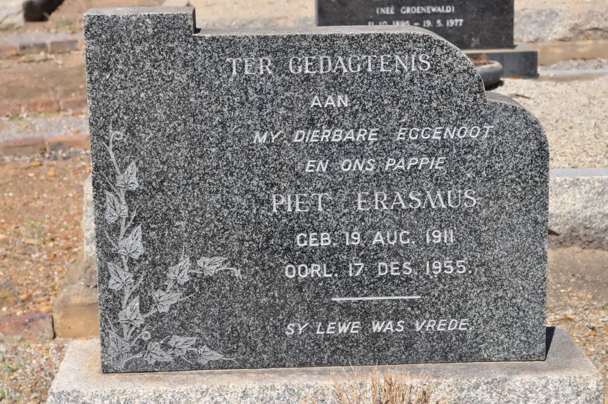 ERASMUS Piet 1911-1955