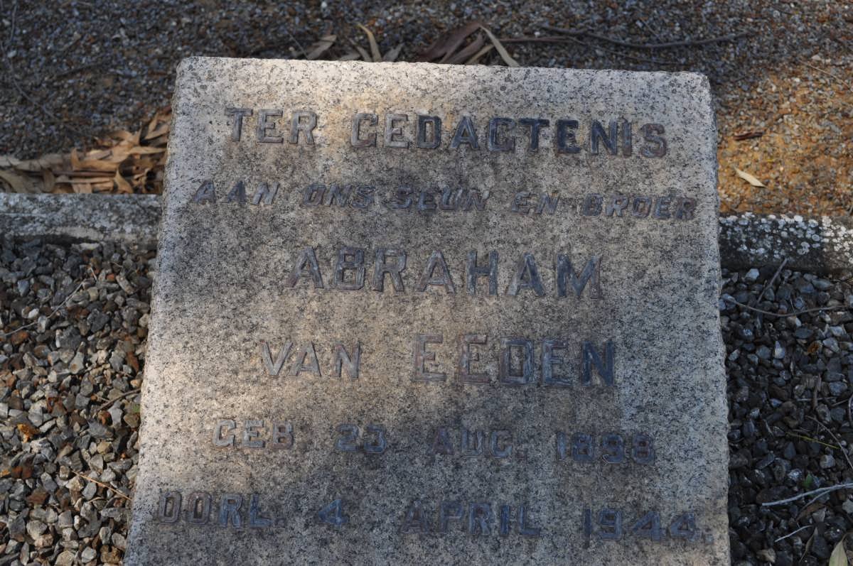 EEDEN Abraham, van 1898-1944