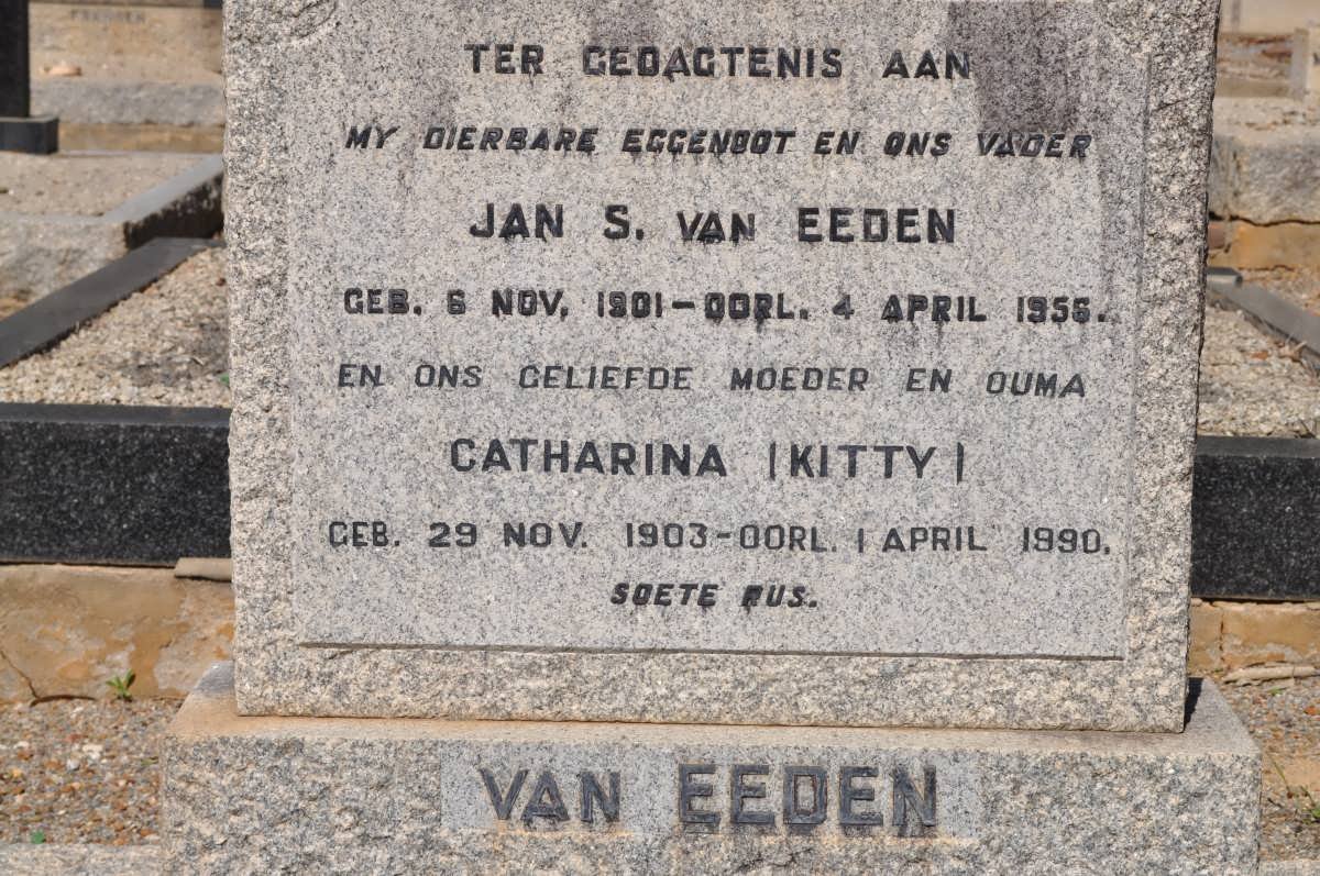 EEDEN Jan S., van 1901-1956 &amp; Catharina 1903-1990