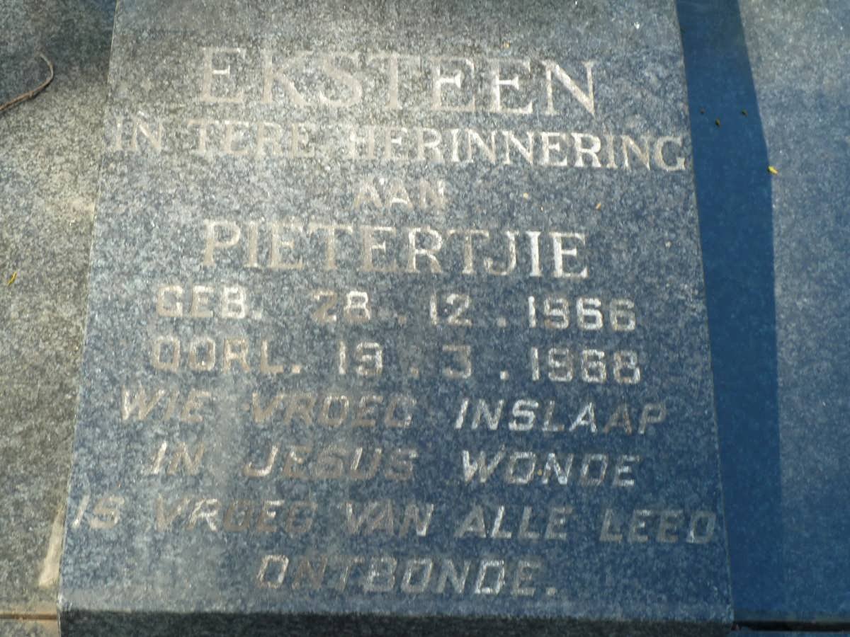 EKSTEEN Pietertjie 1966-1968