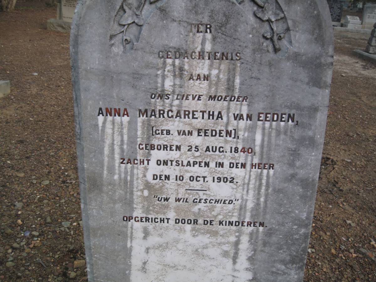 EEDEN Anna Margaretha, van nee VAN EEDEN 1840-1902
