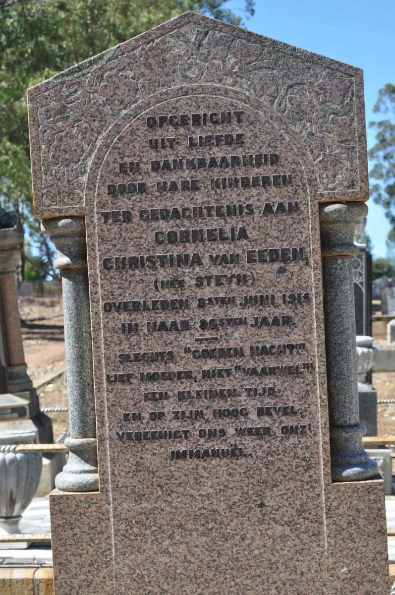 EEDEN Cornelia Christina, van nee STEYN -1915