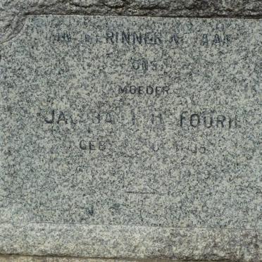 FOURIE Jacoba I.H. 1905-19?9