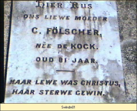 FÖLSCHER C. nee DE KOCK