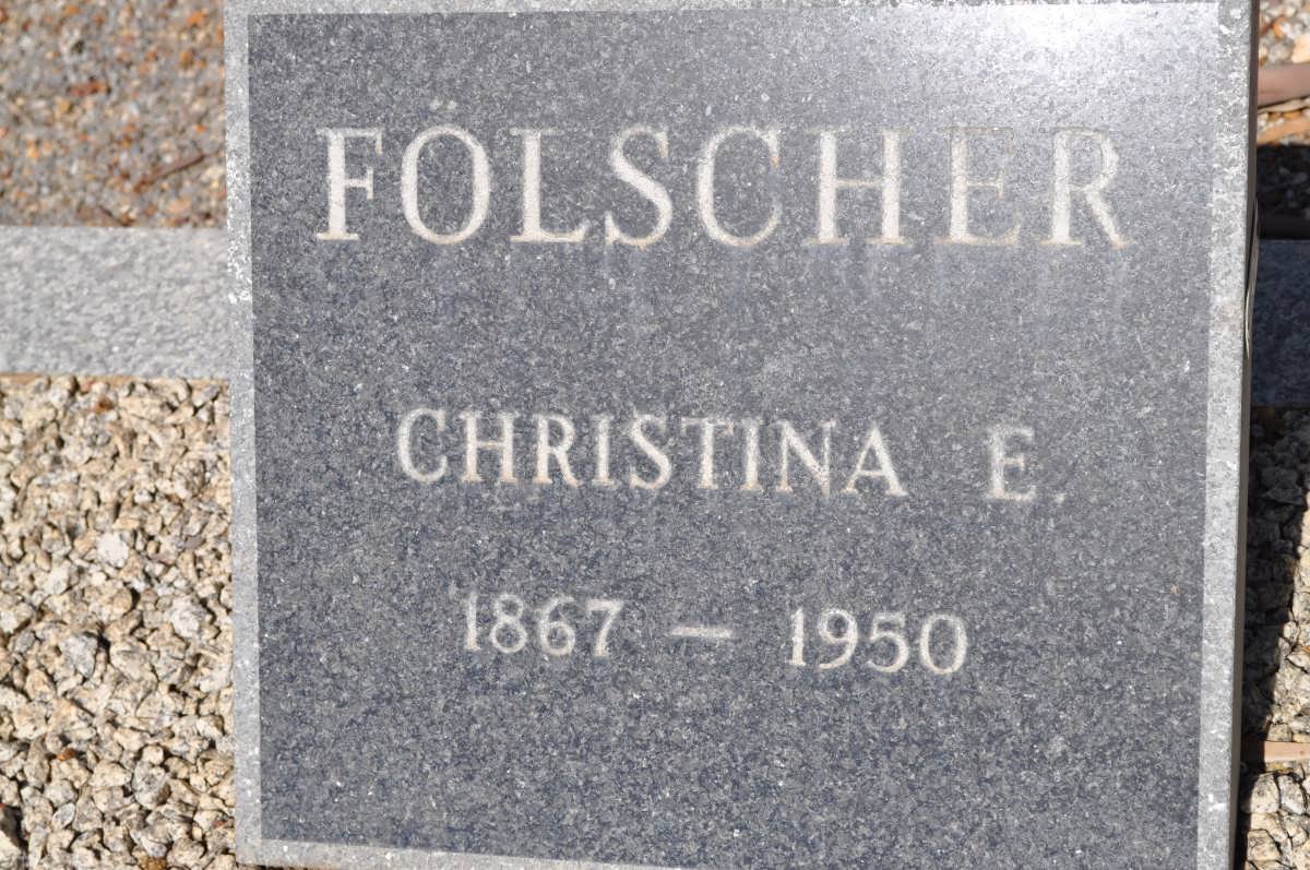 FOLSCHER Christina E. 1867-1950