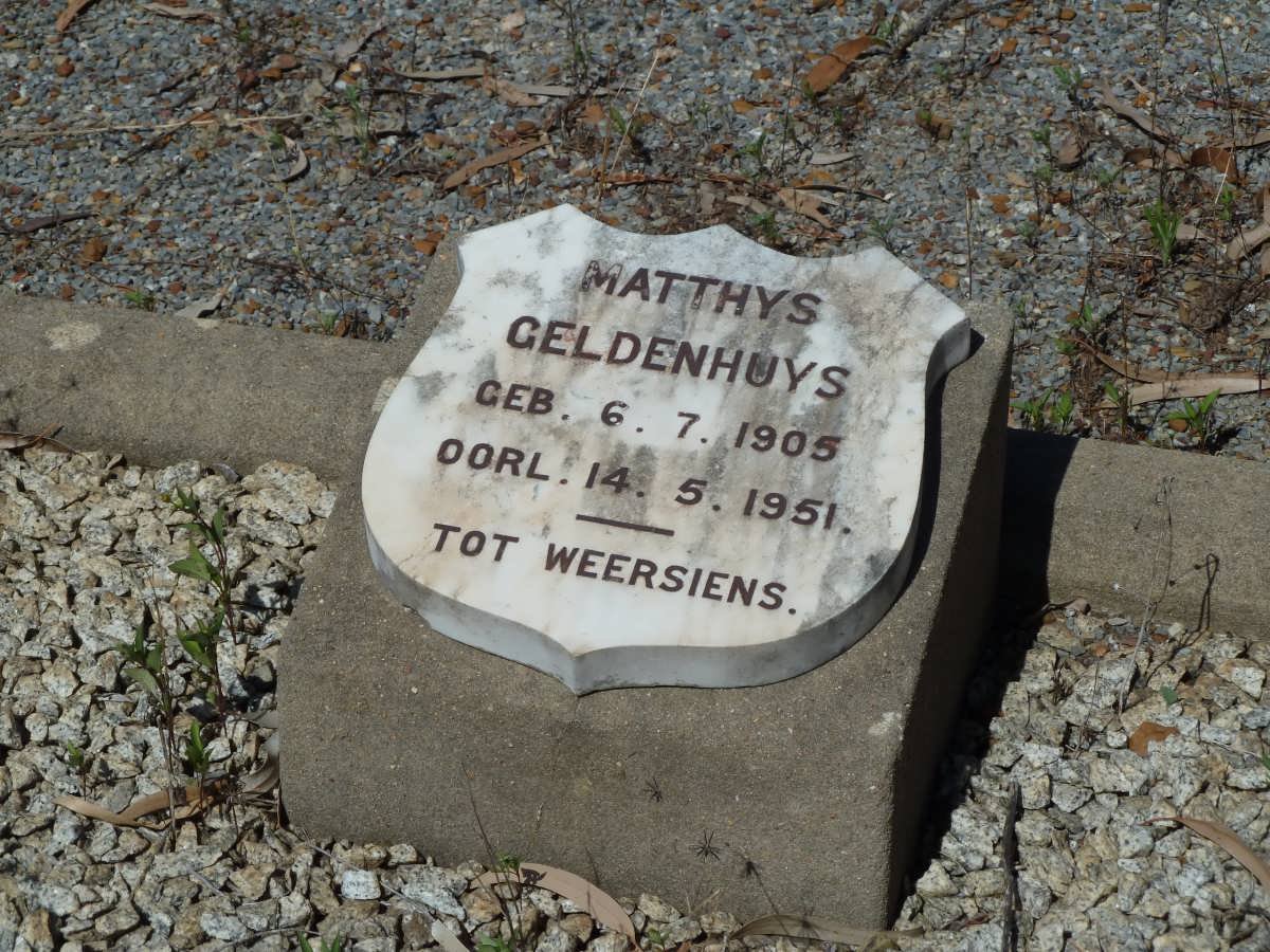 GELDENHUYS Matthys 1905-1951