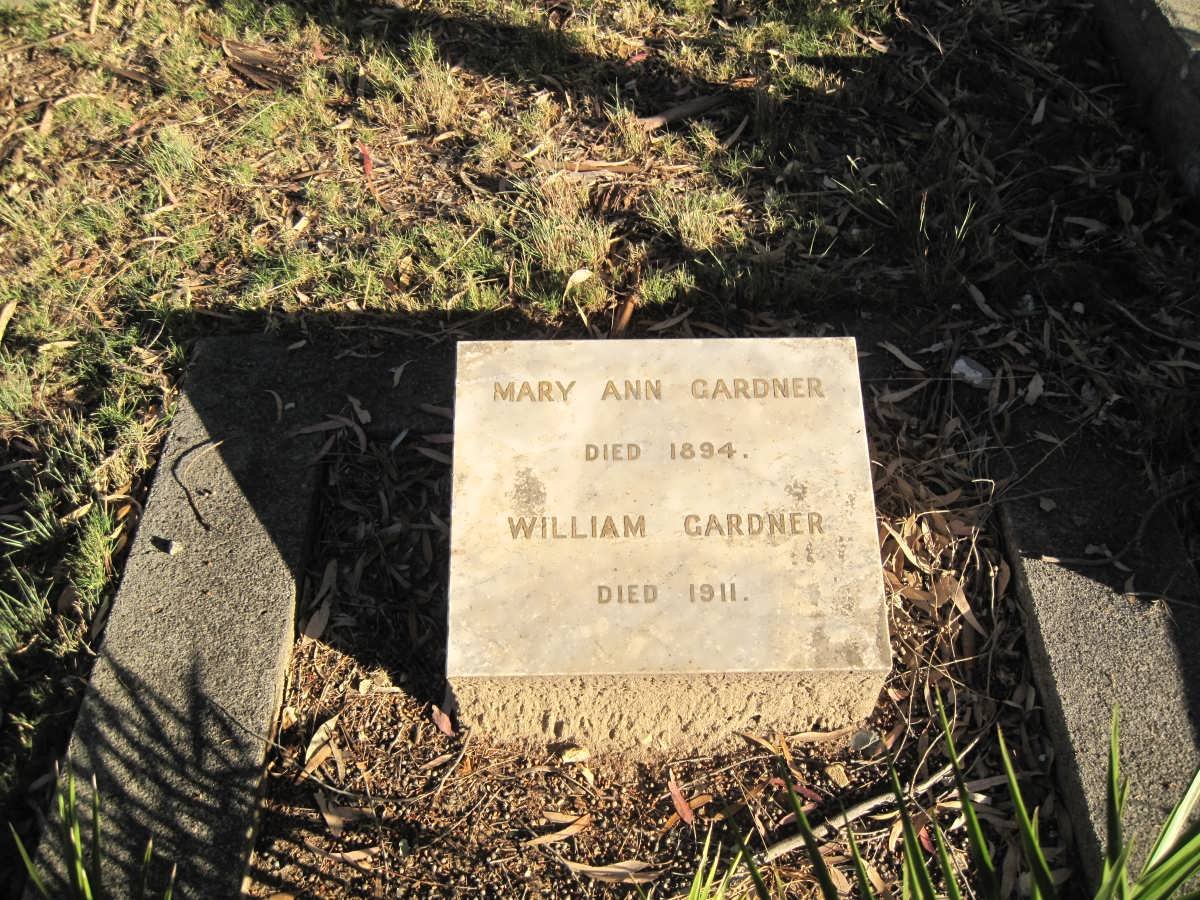 GARDNER William -1911 &amp; Mary Ann -1894