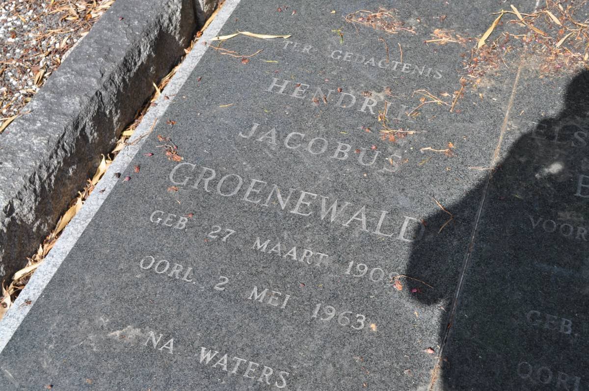 GROENEWALD Hendrik Jacobus 1909-1963