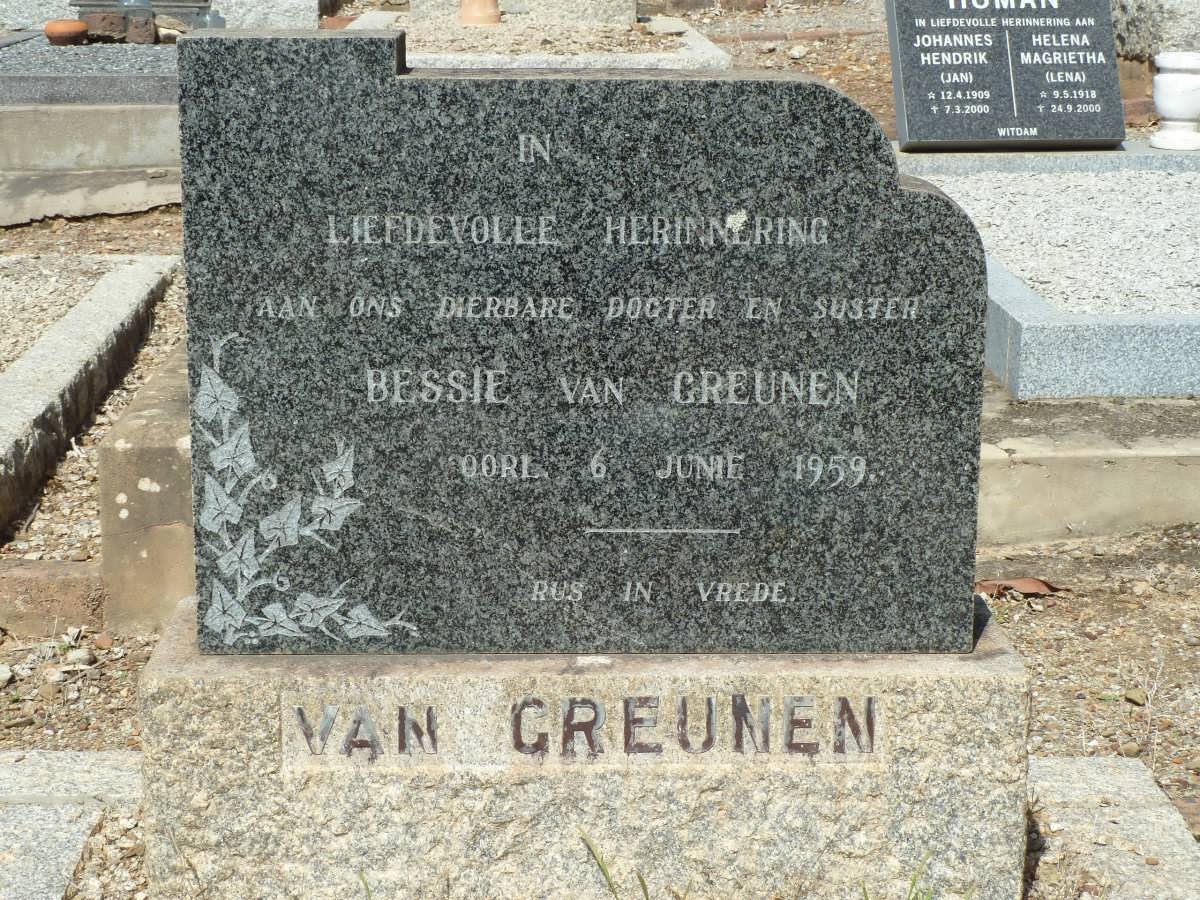 GREUNEN Bessie, van -1959