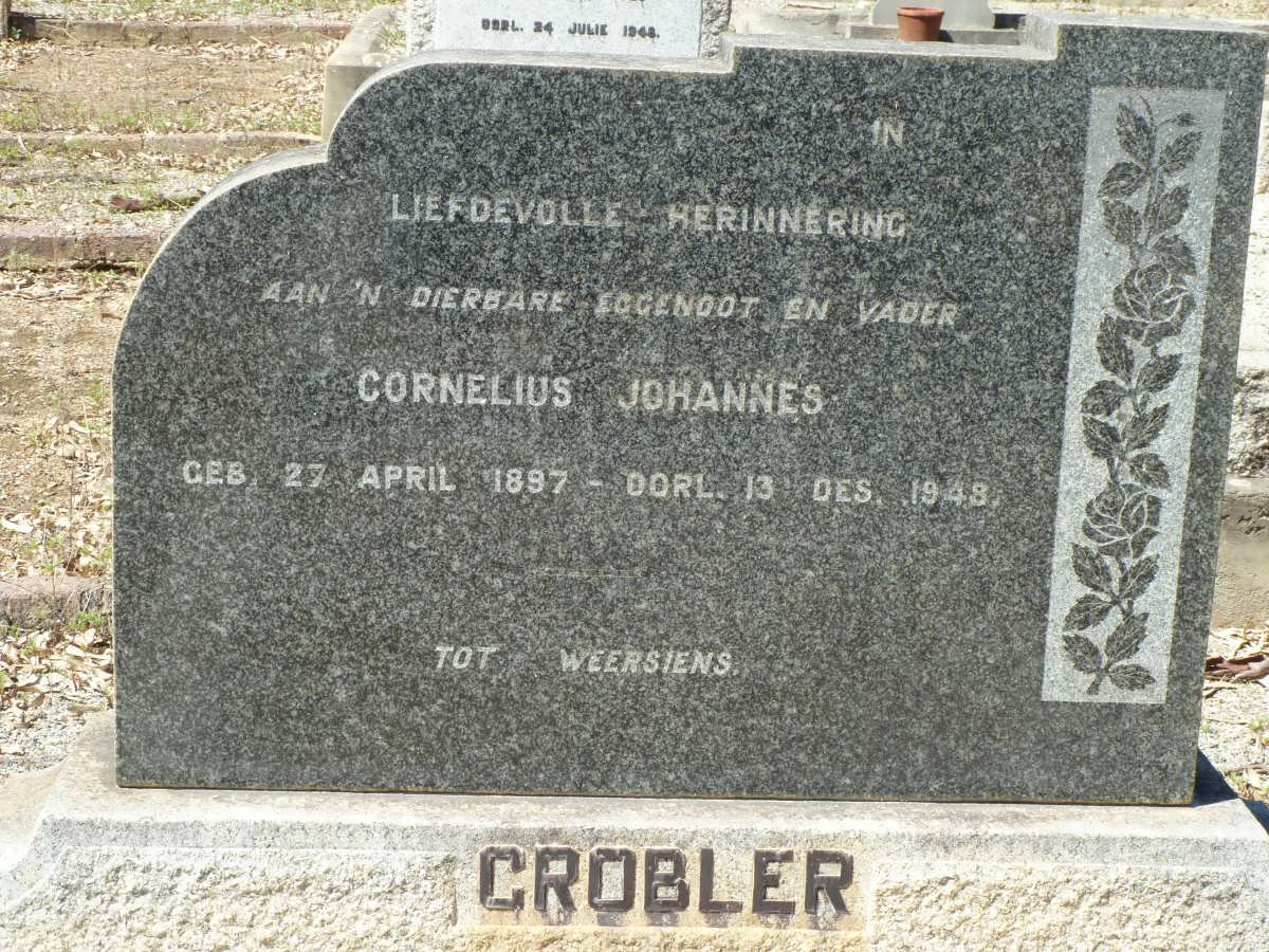GROBLER Cornelius Johannes 1897-1948