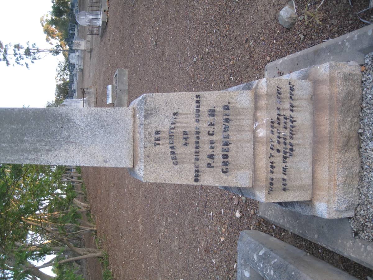 GROENEWALD P.A. &amp; C.E.M.