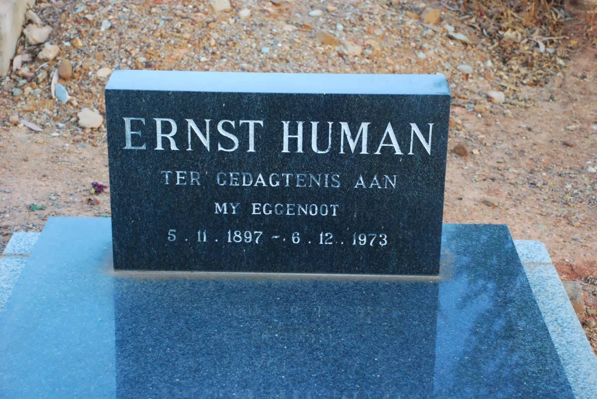HUMAN Ernst 1897-1973