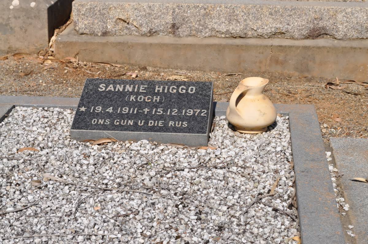 HIGGO Sannie nee KOCH 1911-1972