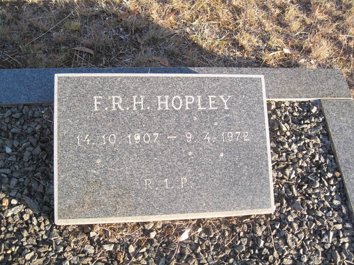 HOPLEY F.R.H. 1907-1972