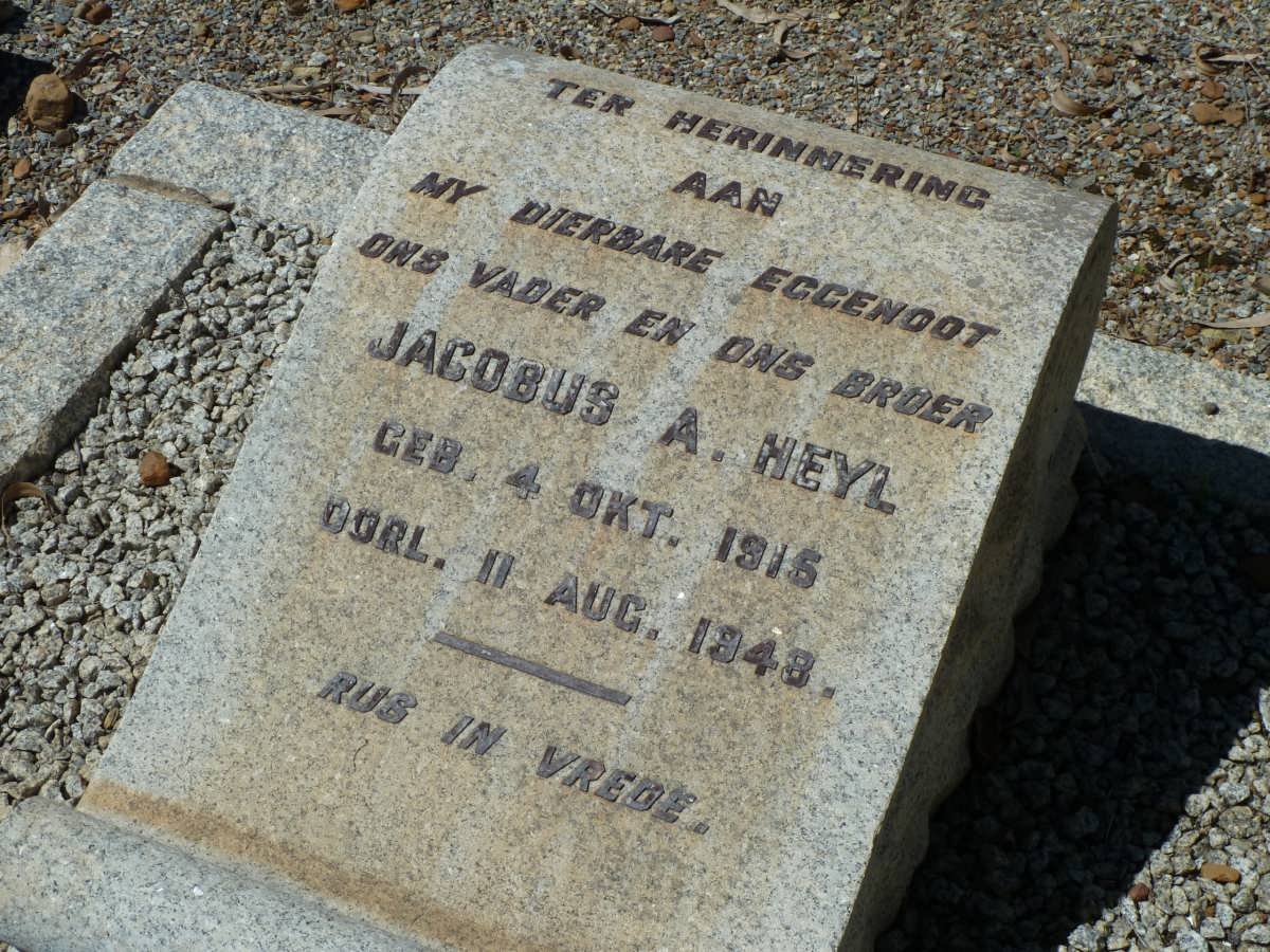 HEYL Jacobus A. 1916-1948