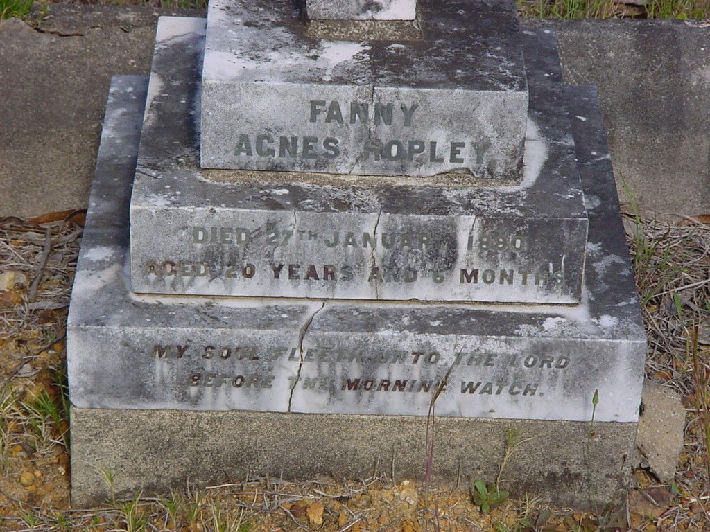 HOPLEY Fanny  Agnes -1890