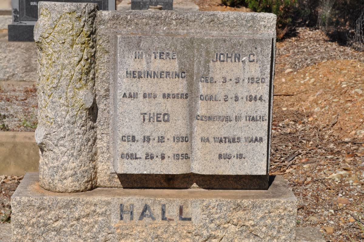 HALL John C. 1920-1944 :: HALL Theo 1930-1956