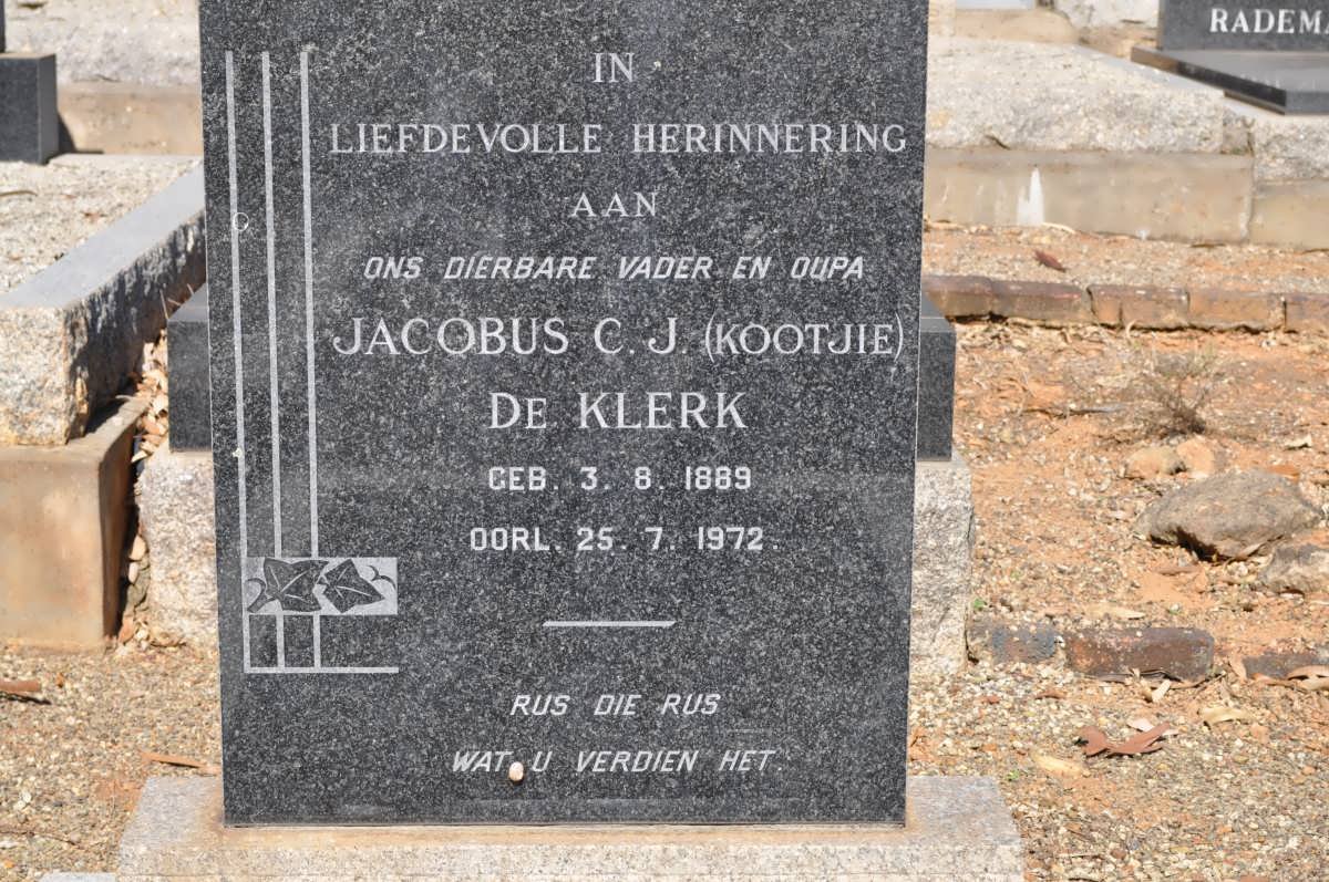 KLERK Jacobus C.J., de 1889-1972