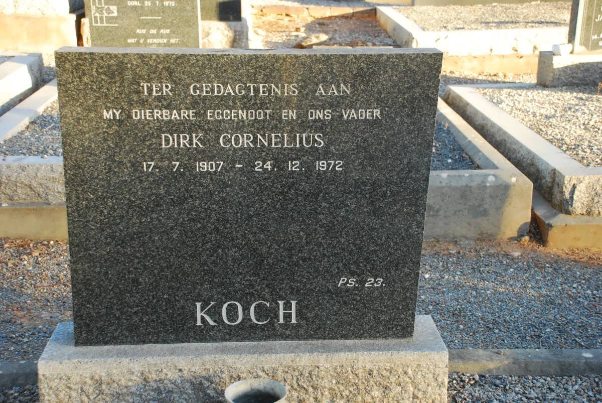 KOCH Dirk Cornelius 1907-1972